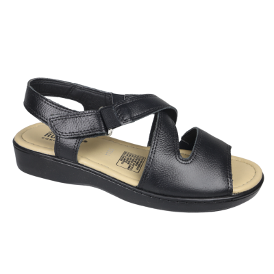 Romulo Sandalia Cuero NegroMujer Talla 34 Ref 5024